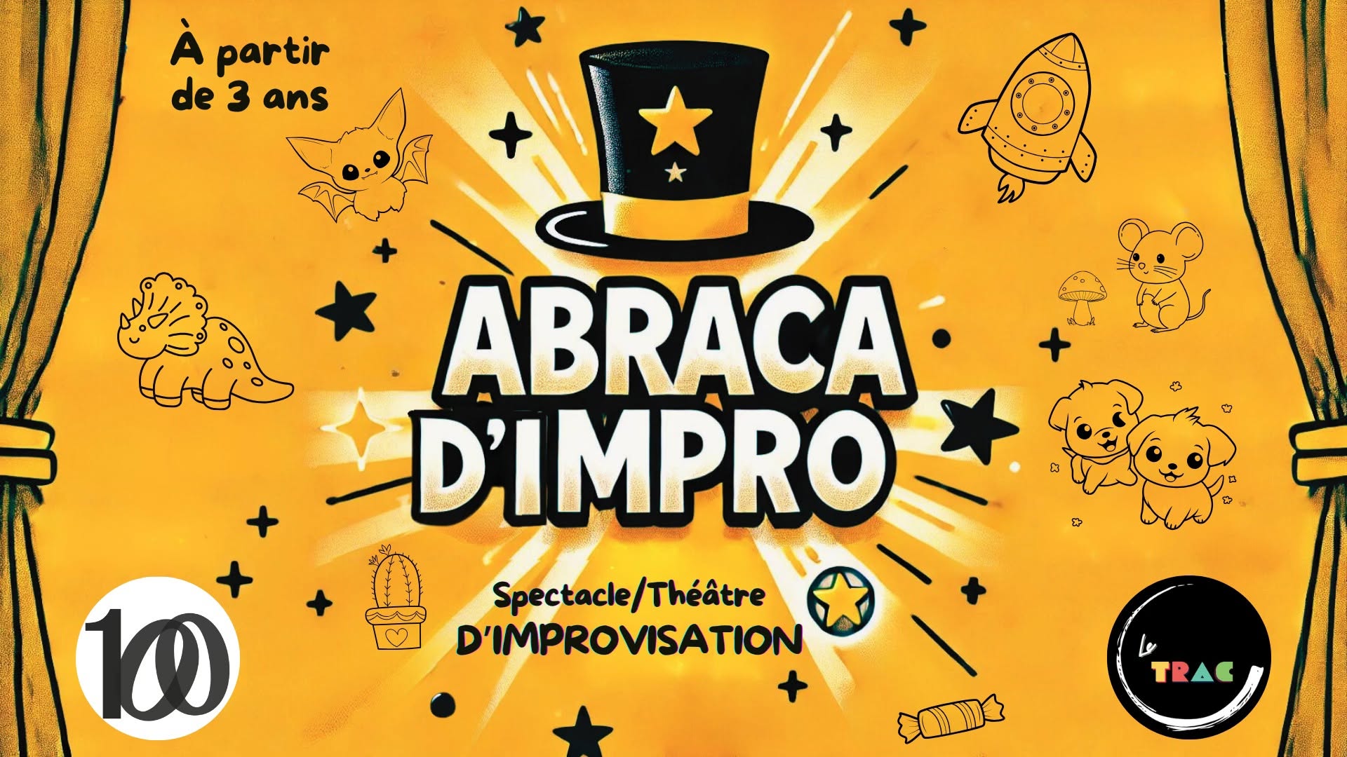 Abraca d'impro - Spectacle pour enfants de 3 à 8 ans et leurs parents