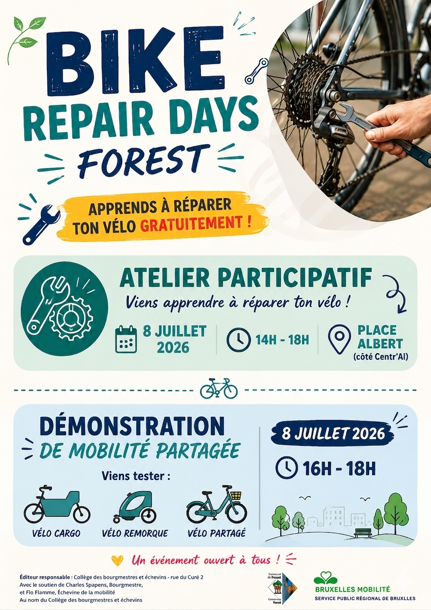 Bike repair days et démonstration de mobilité partagée à vélo