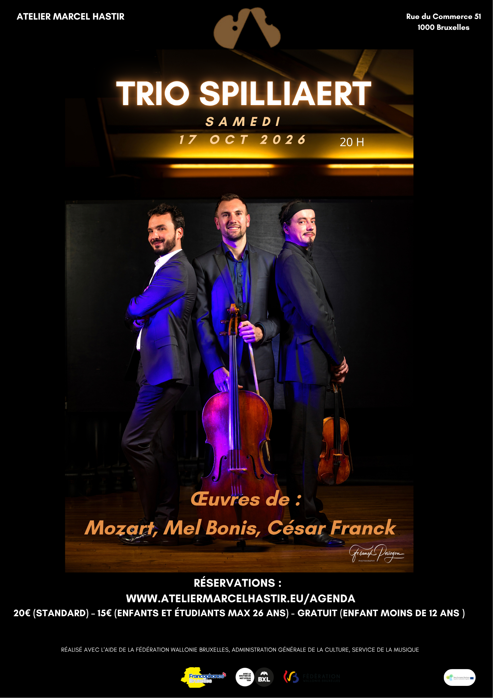 The Spilliaert Trio – works by Mozart, Mel Bonis and César Franck