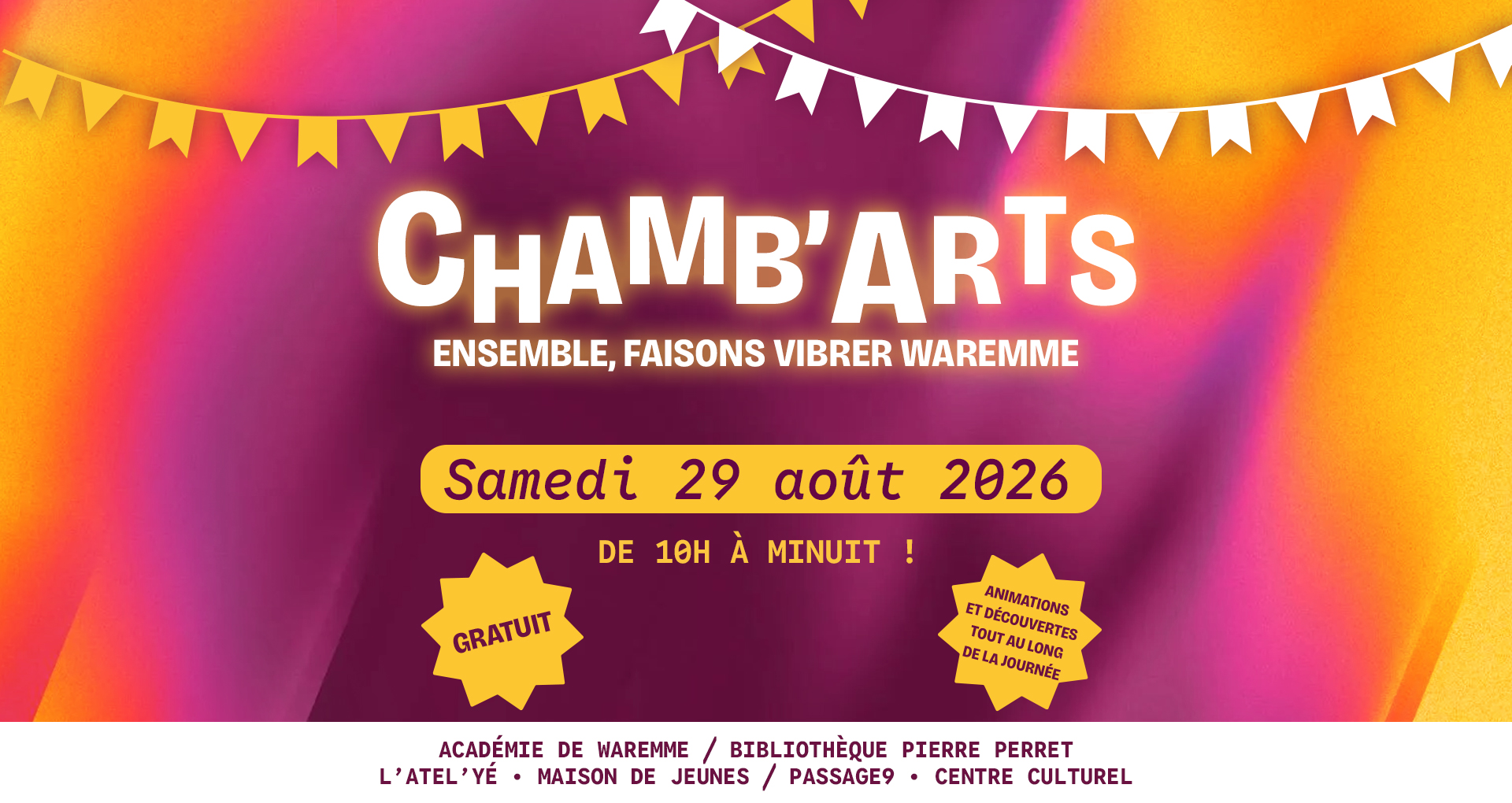 CHAMB'ARTS - Ensemble, faisons vibrer Waremme !