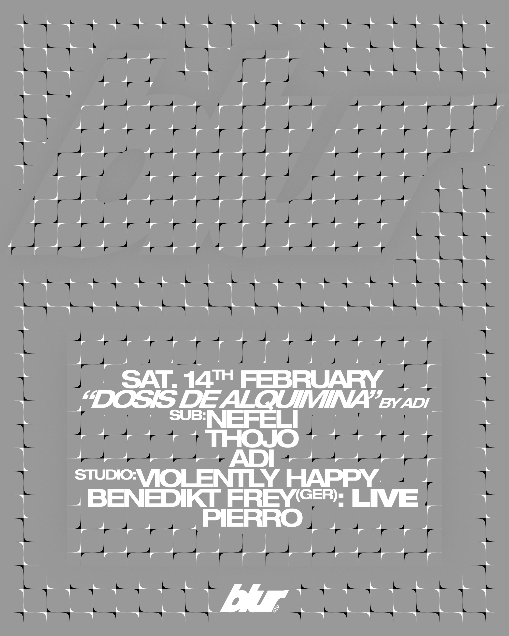 BLUR “Diosis de Alquimina” by Adi with Benedikt Frey (live), Thojo, Nefeli, Violently Happy, Pierro