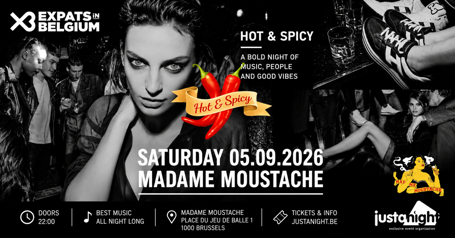Hot & Spicy at Madame Moustache -The International Party