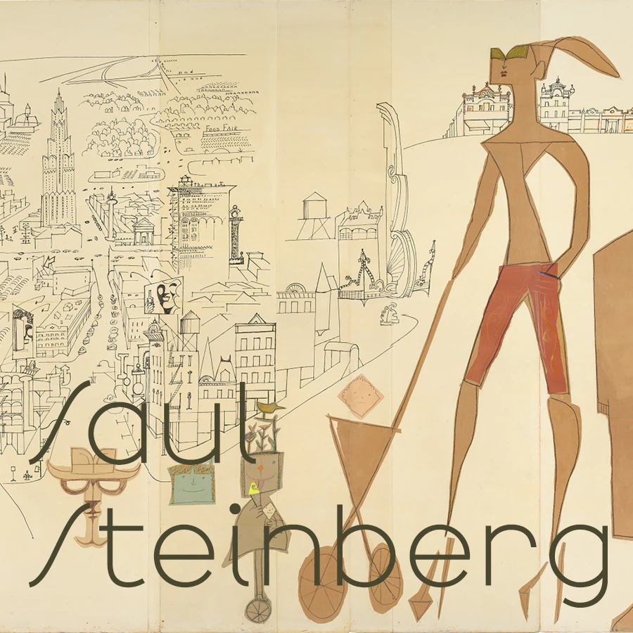 Saul Steinberg, The Americans - The road - South and West (1958) © The Saul Steinberg Foundation / SABAM Belgium, Royal museums of Fine Arts of Belgium, Brussels / photo: J. Geleyns - Art Photography