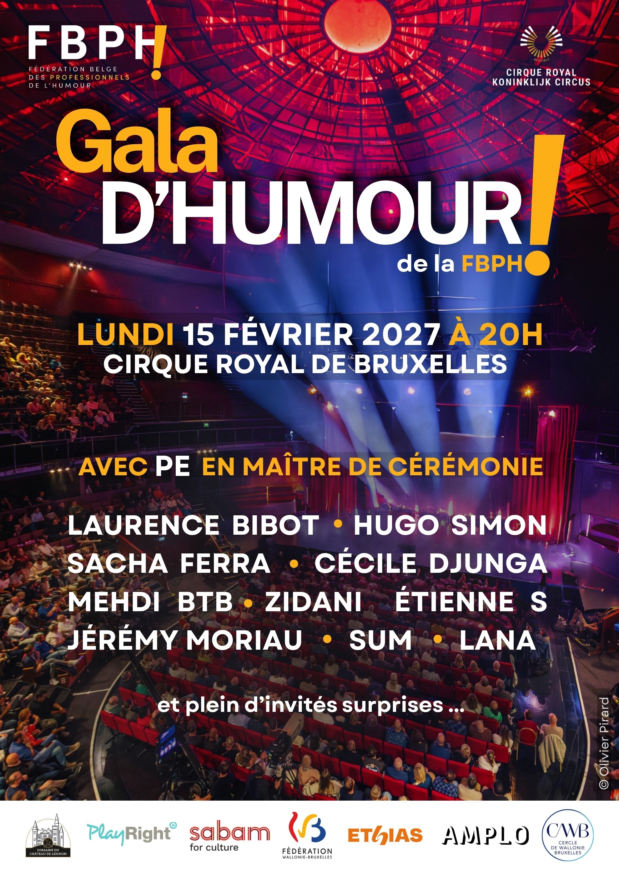 GALA D'HUMOUR 2026 — Cirque Royal