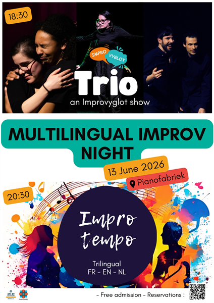 Multilingual improv night × Atlas, impros du monde