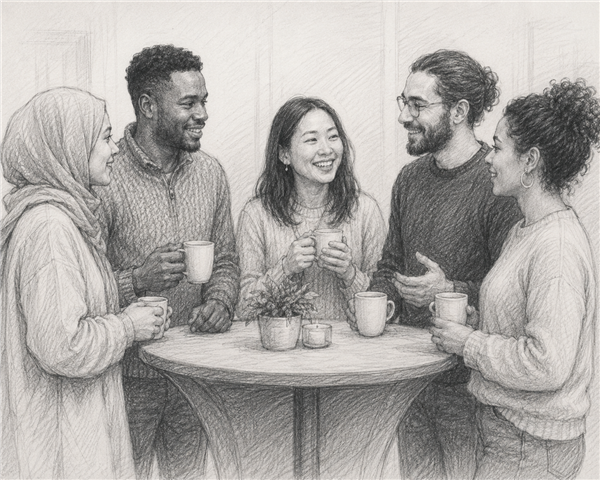 une soupe et une petite conversation