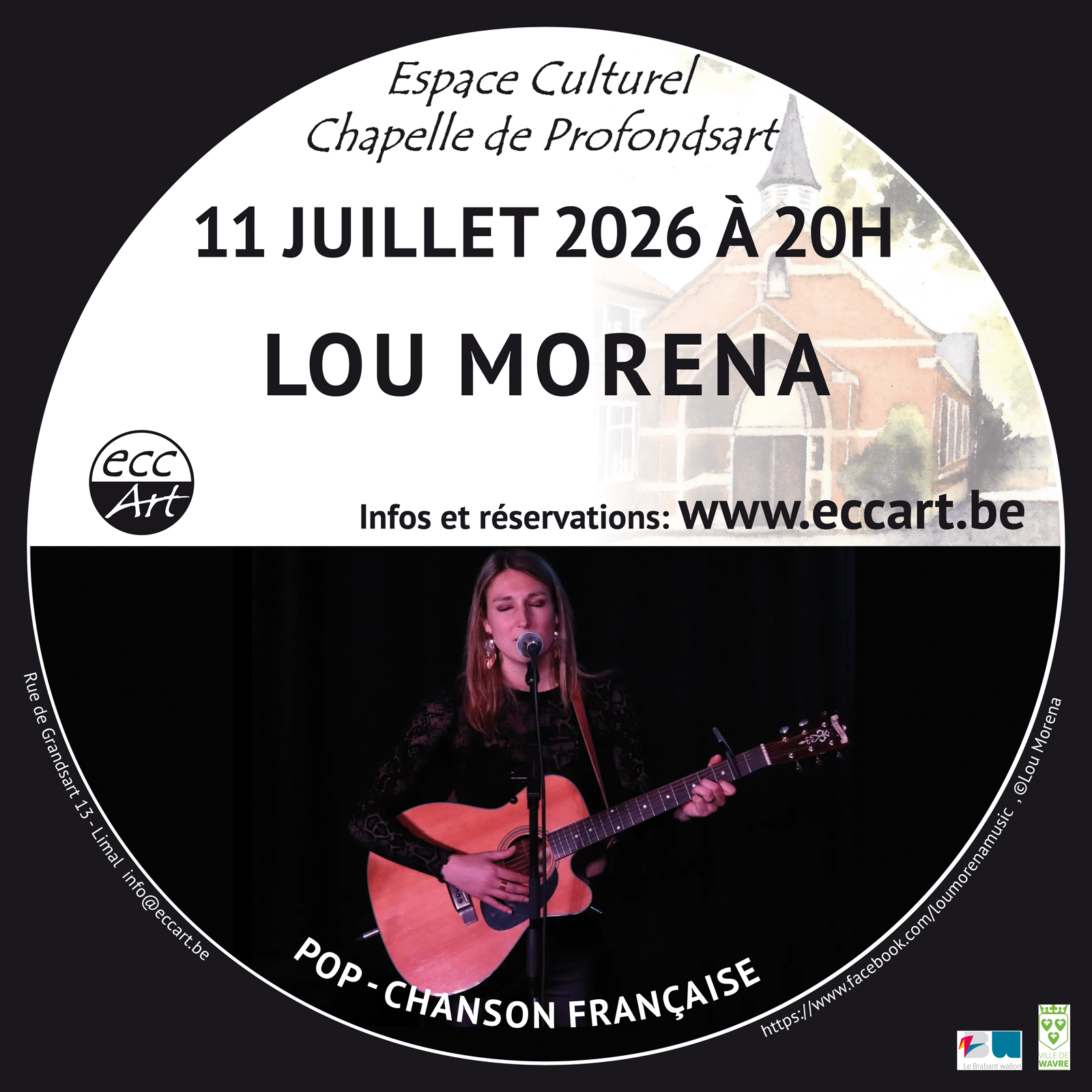 Lou Morena in concert, acoustic pop, French chanson
