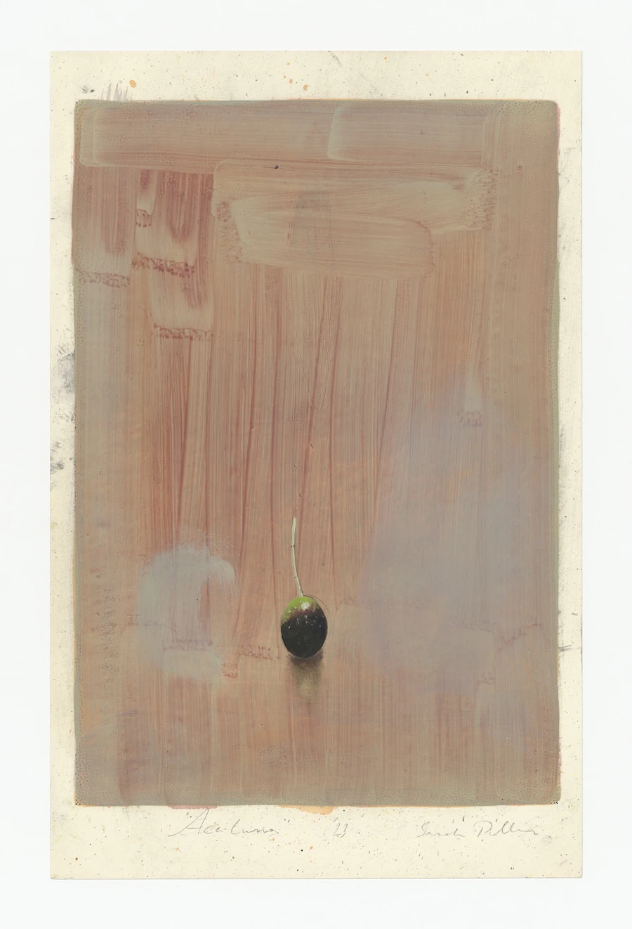 Sara Pillen (1.23),Aceituna,2023,Oil on paper,33.5 x 22 cm