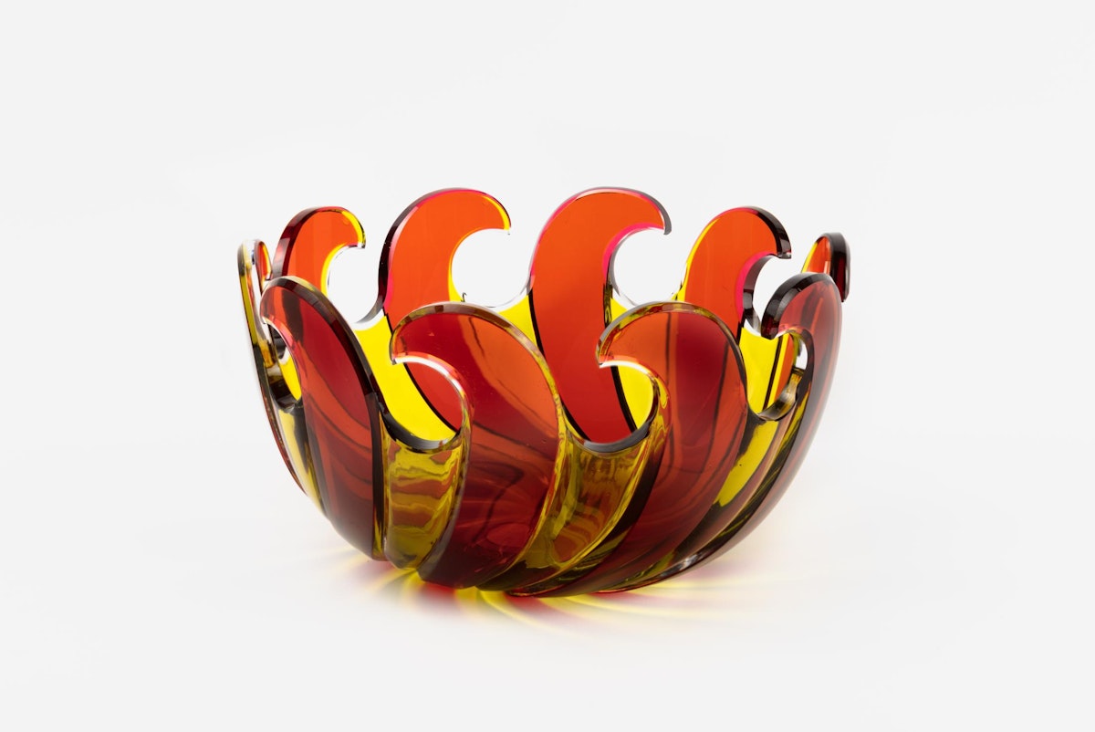 Coupe dessinée par Léon Ledru, réalisée par les Cristalleries du Val-Saint-Lambert