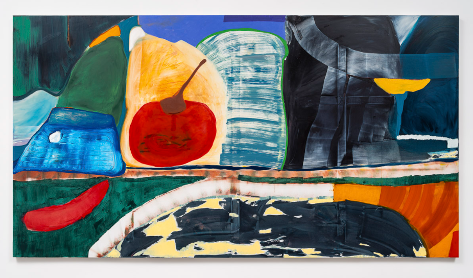 Untitled (insects chirping), 2025 Oil and oil stick on canvas 58 x 107 inches (147.3 x 271.8 cm)