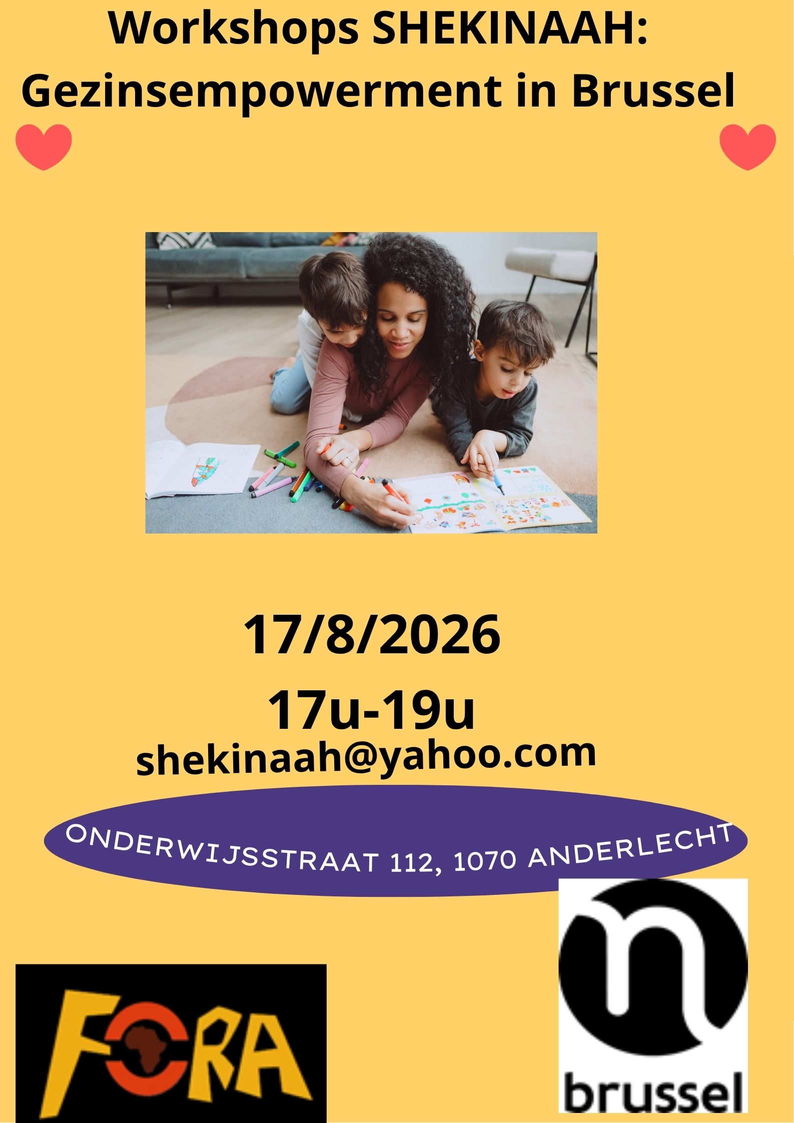 Workshops Shekinaah/Gezinsempowerment in Brussel