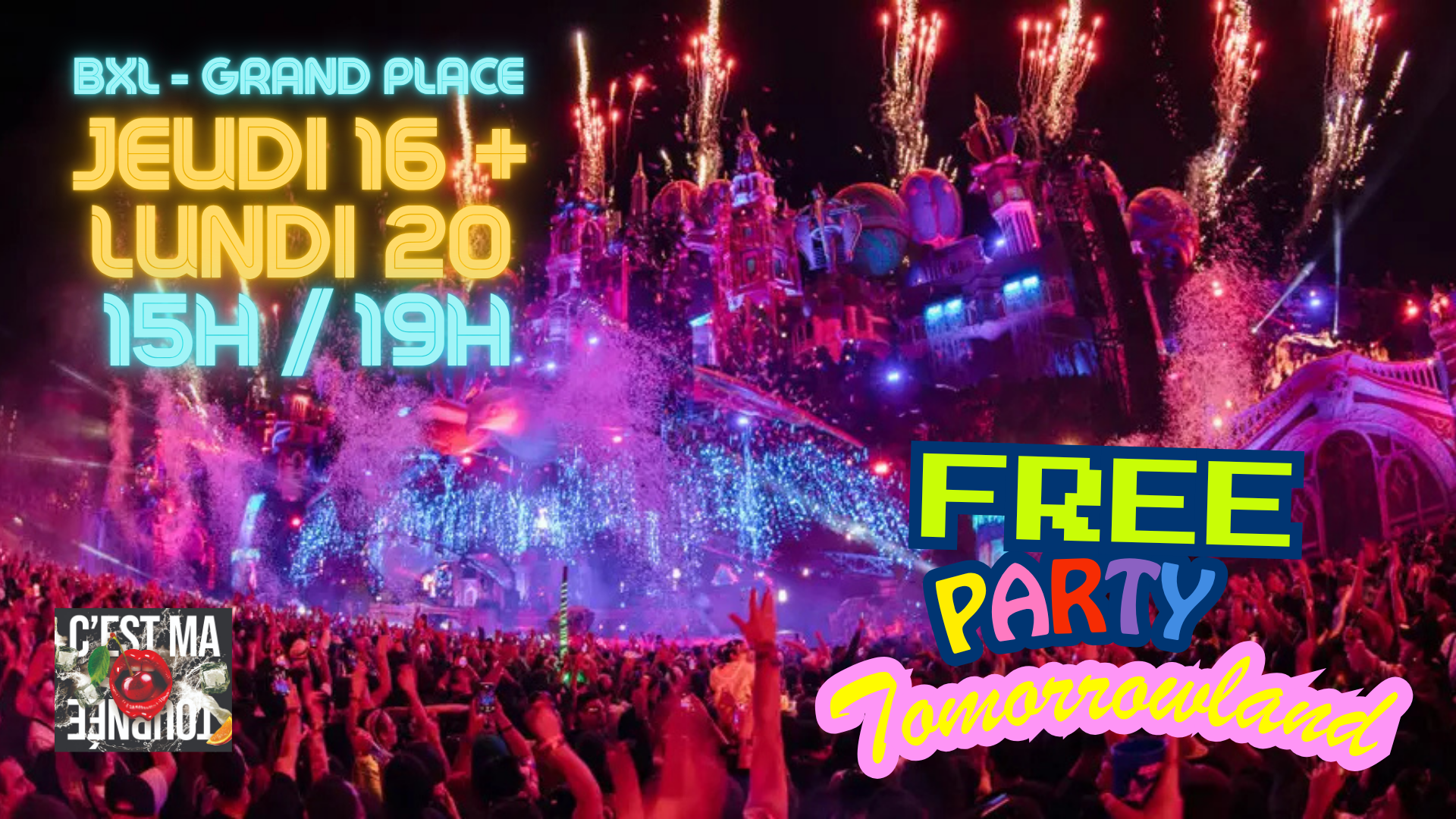 Le CMT accueille la free party de Tomorrowland à la grand place