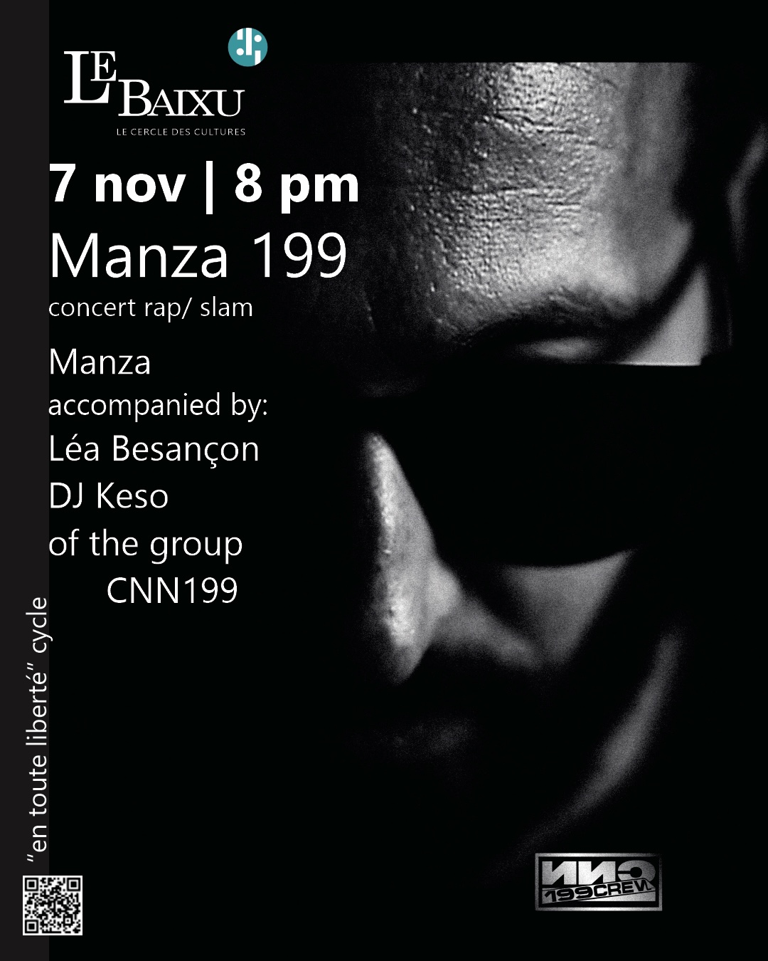 Manza 199, concert live rap/ slam