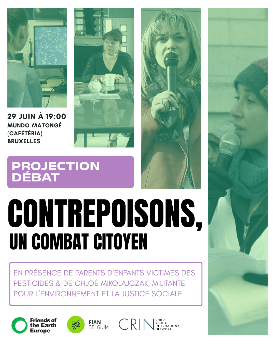Documentary screening "Contrepoison" and testimonies on exposure to pesticides - June 29 at 7 p.m.