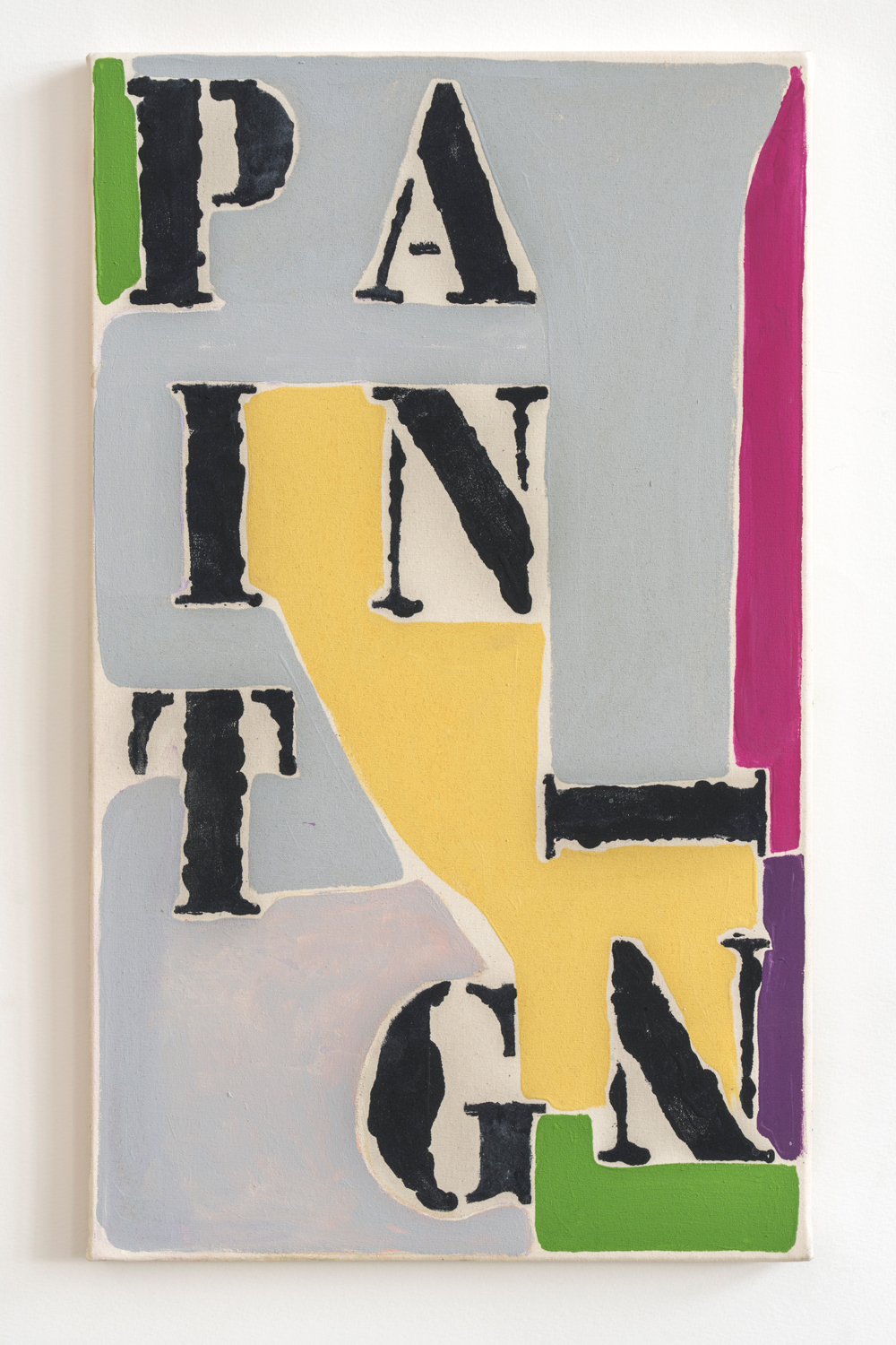Agnès Thurnauer Prédelle (Painting #7), 2022 acrylique sur toile, cadre bois 55 x 33 cm courtesy the artist and Michel Rein Paris-Bruxelles