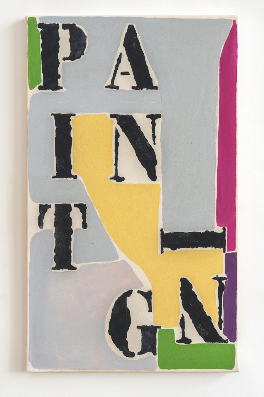 Agnès Thurnauer Prédelle (Painting #7), 2022 acrylique sur toile, cadre bois 55 x 33 cm courtesy the artist and Michel Rein Paris-Bruxelles