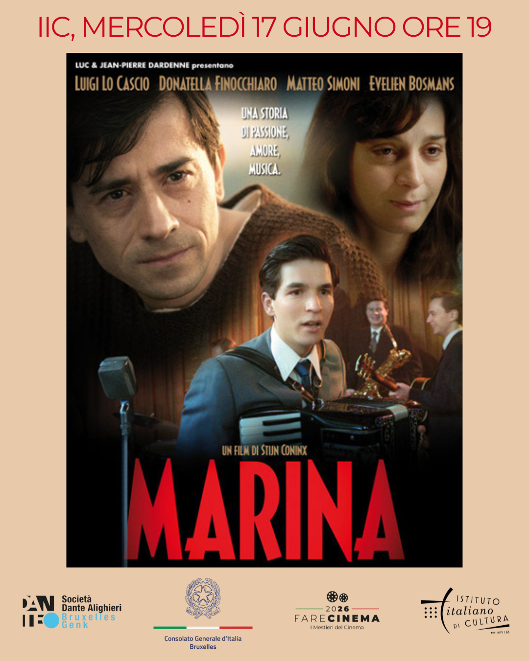 MARINA – Film, dialogue et intermède musical avec le compositeur Michelino Bisceglia