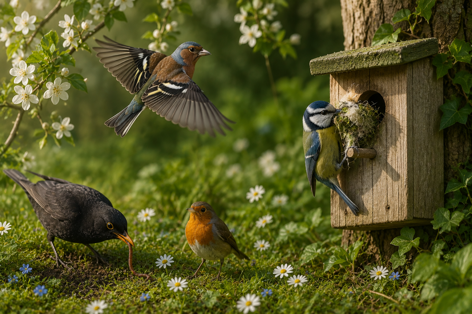 Les oiseaux et leurs comportements (Rouge Cloître)