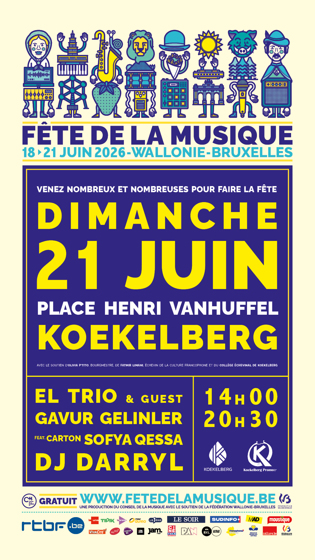 Fête de la Musique 2026 — place Henri Vanhuffel