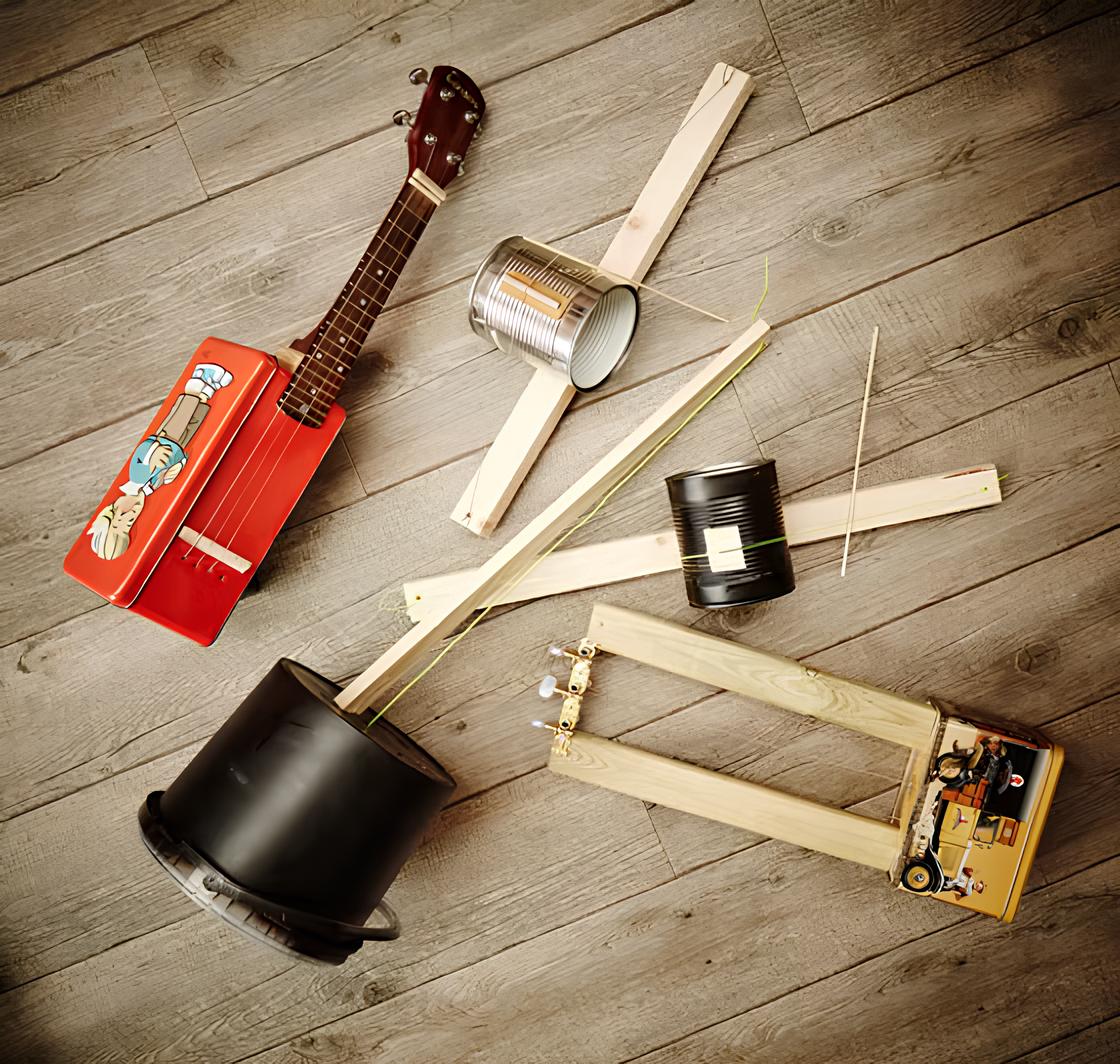 Création d’instruments en matériaux de récup’