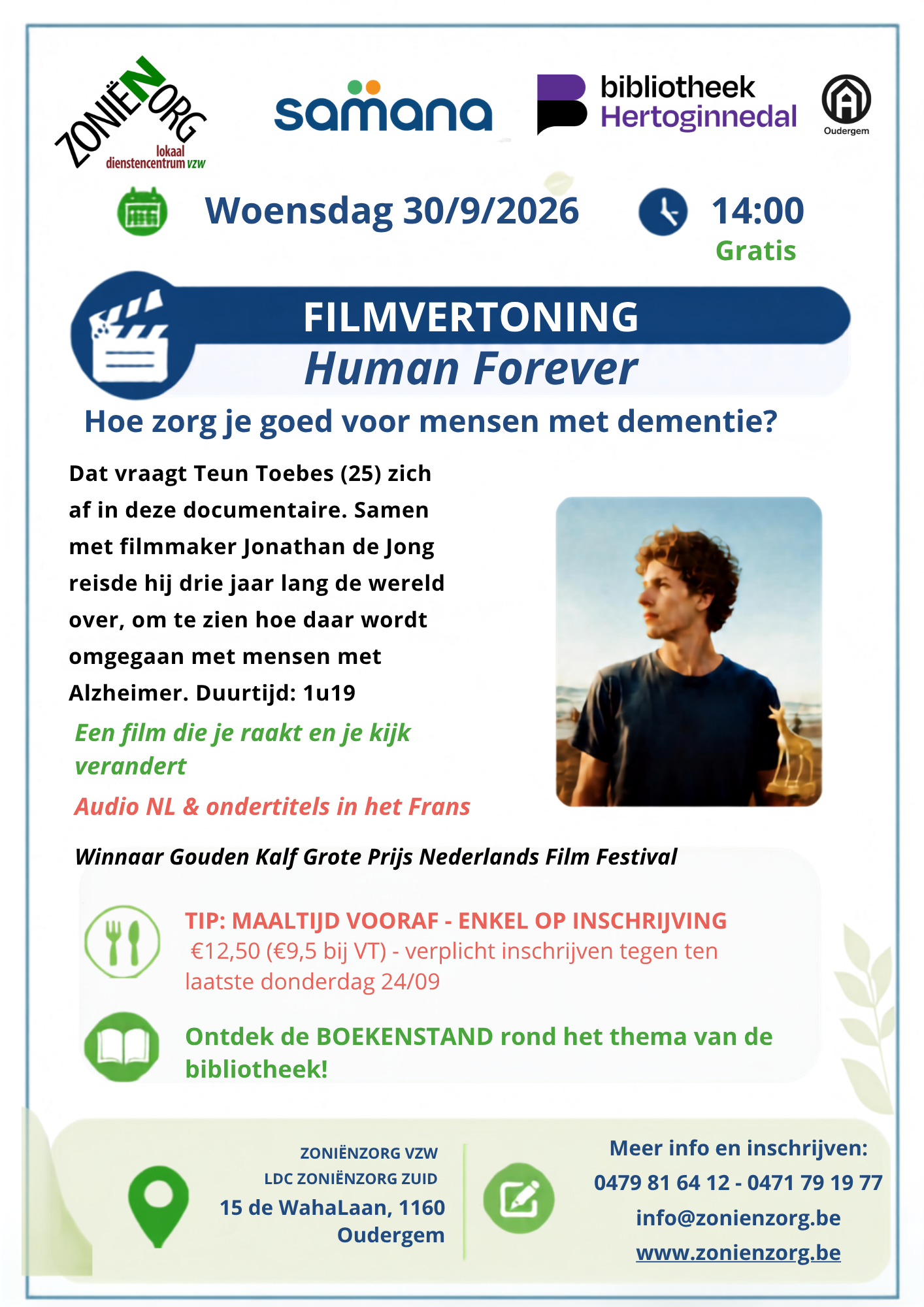 Filmvertoning "Human Forever" - Bekroonde documentaire - zorg voor mensen met dementie