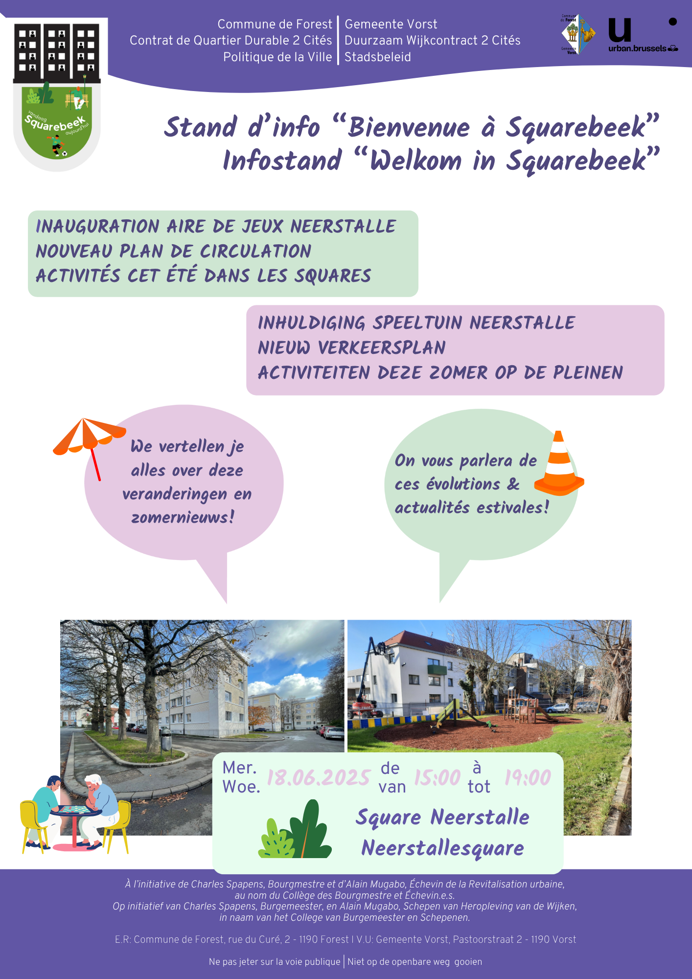 Infostand &quot;Welkom in Squarebeek&quot;