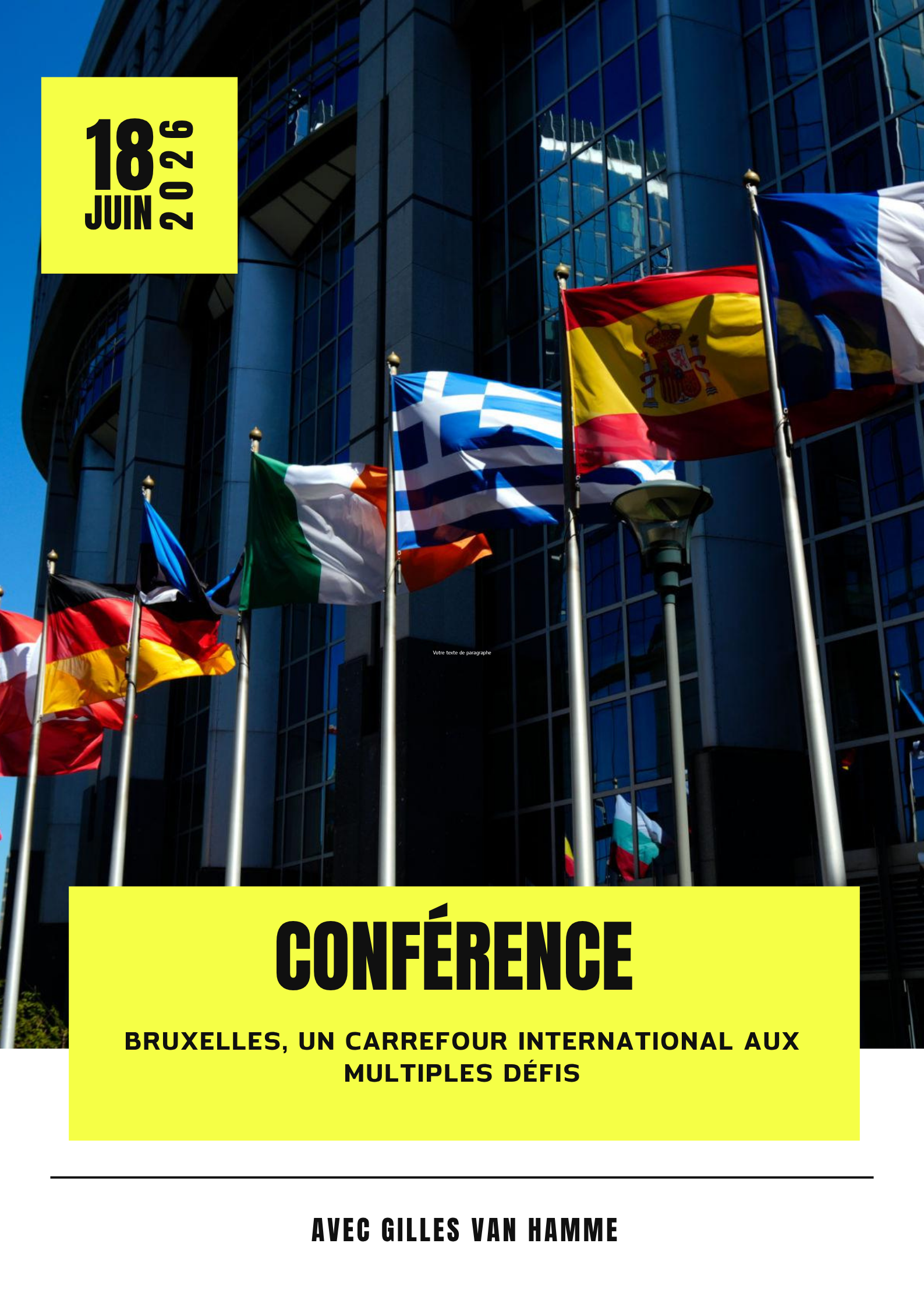 Apéro-conference : Brussels, an international crossroads with multiple challenges