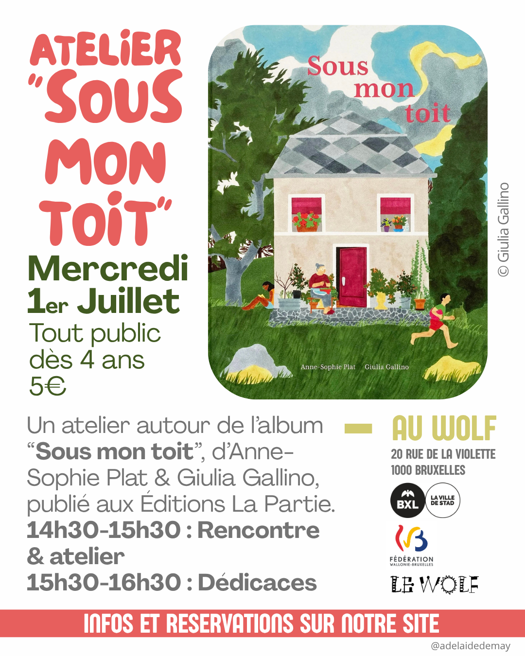 Workshop "Under my roof" with the illustrator Giulia Gallino