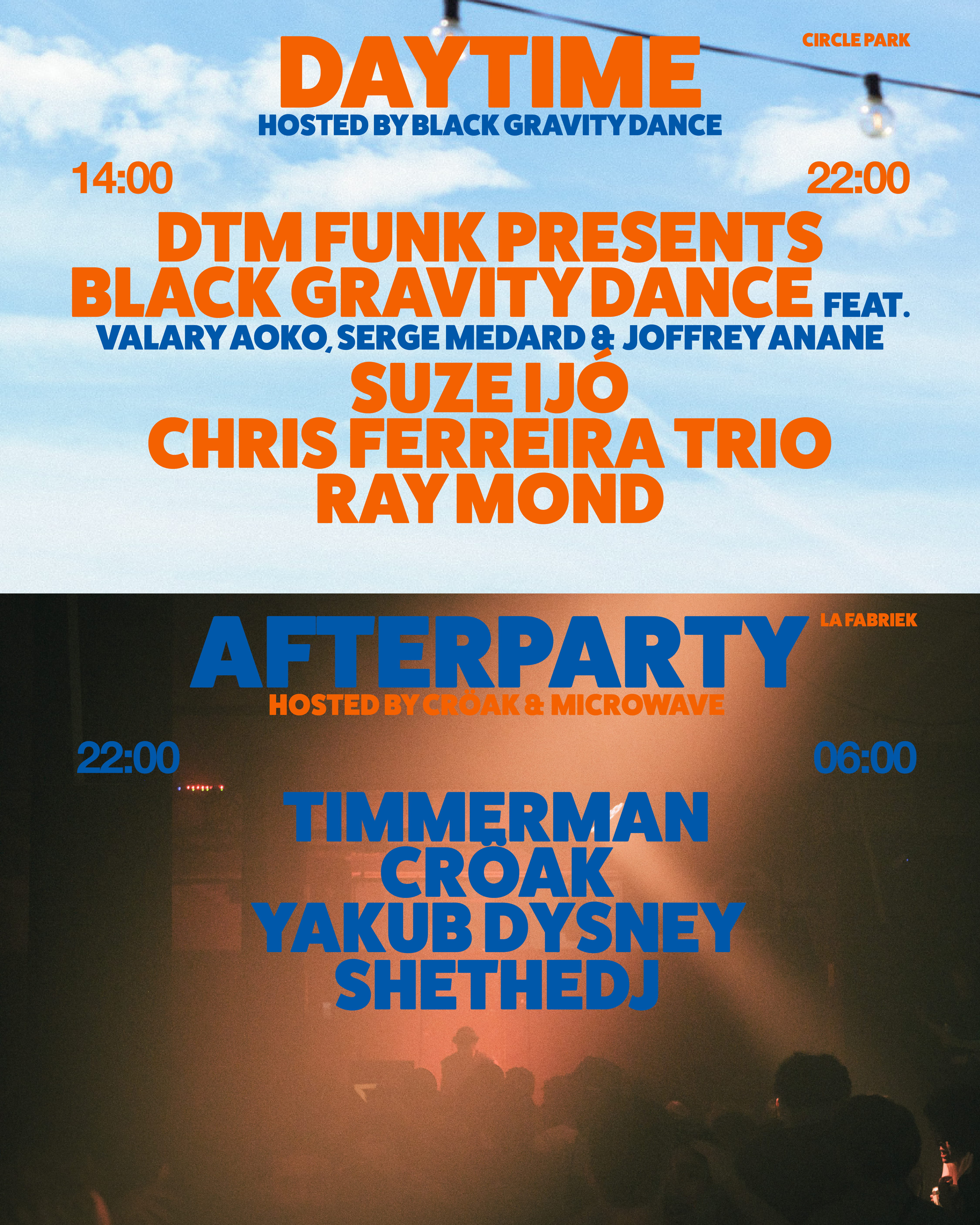 Black Gravity Dance Open Air & Afterparty by Microwave & Cröak • Circle Park x La Fabriek