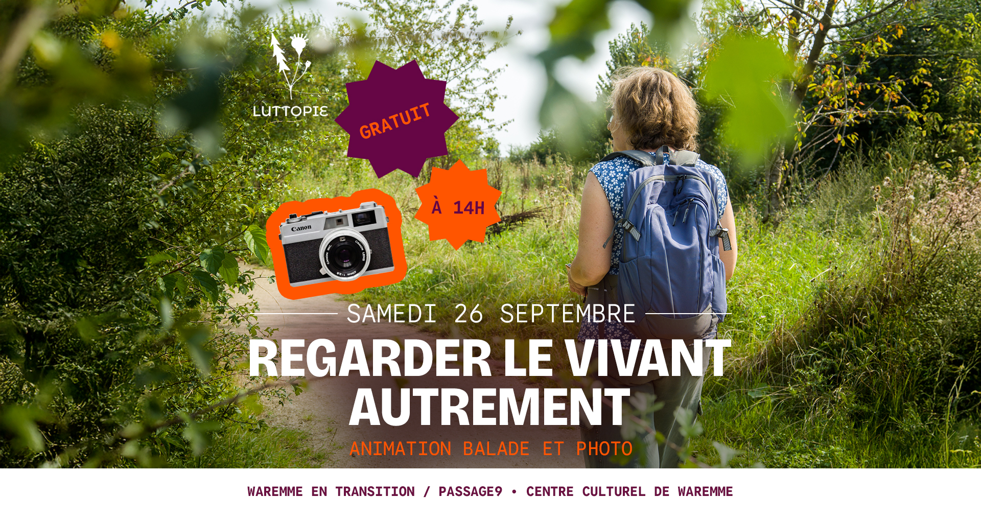 Festival Luttopie - Regarder le vivant autrement : animation balade et photo