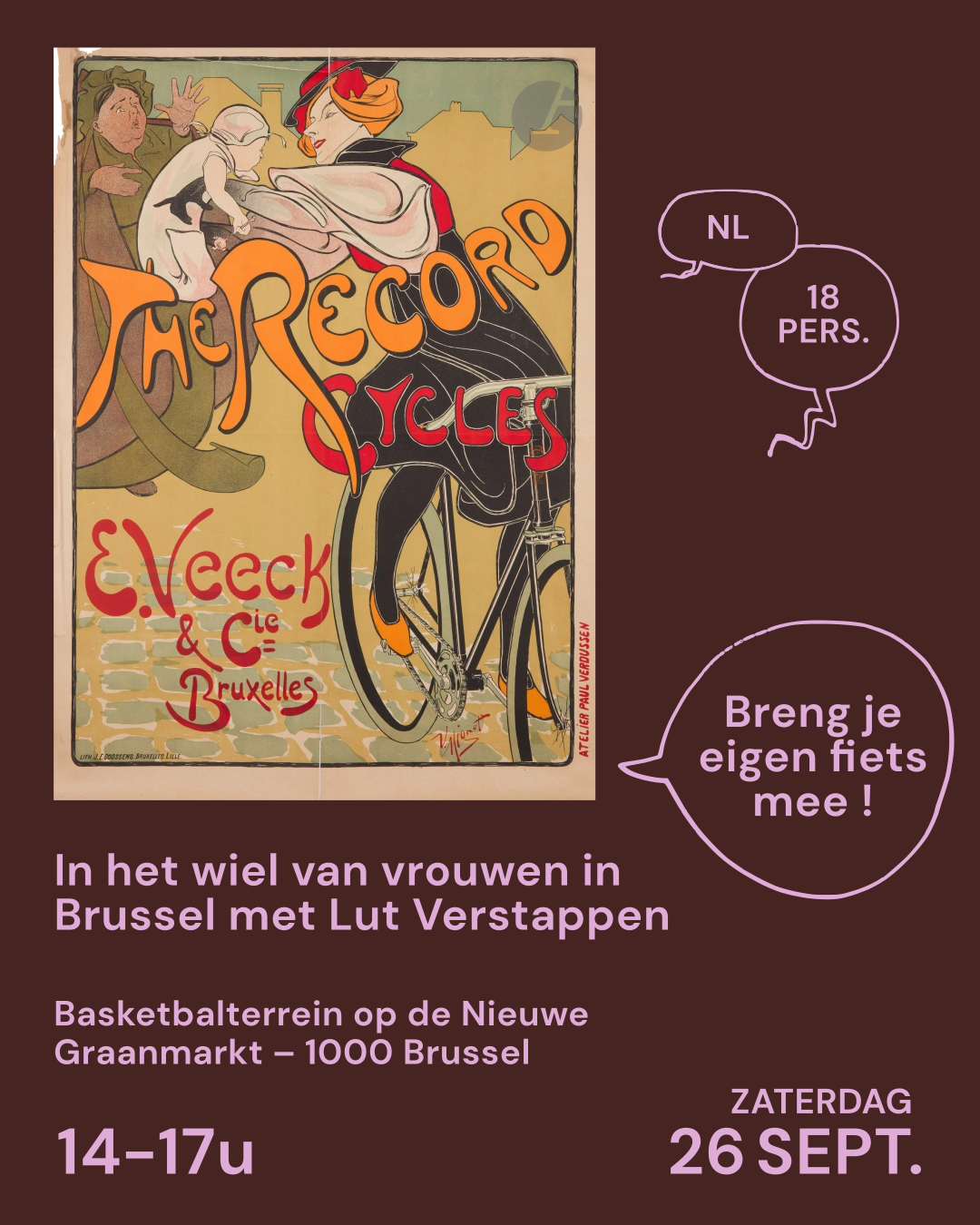 In het wiel van vrouwen in Brussel met Lut Verstappen