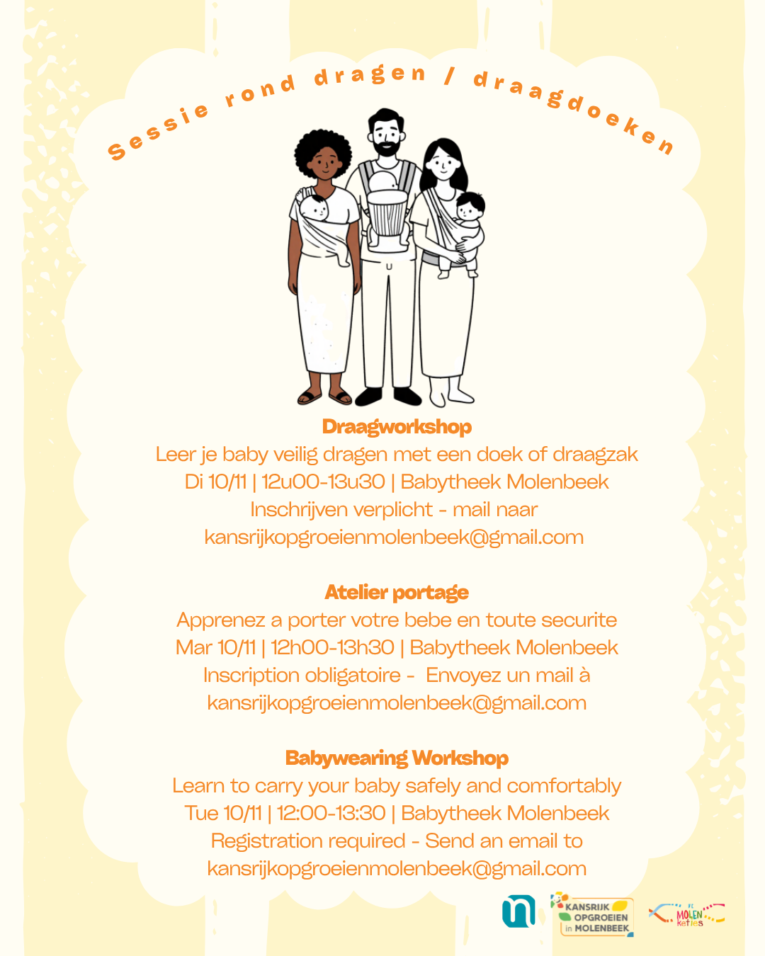 Session on babywearing / baby carriers