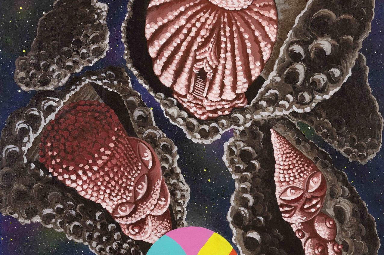 idoles de l'espace - 2021 - acrylique sur toile 204-x-119-cm-© Tanguy Beurdeley