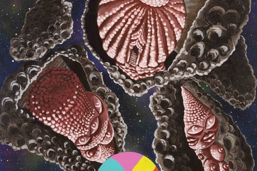 idoles de l'espace - 2021 - acrylique sur toile 204-x-119-cm-© Tanguy Beurdeley