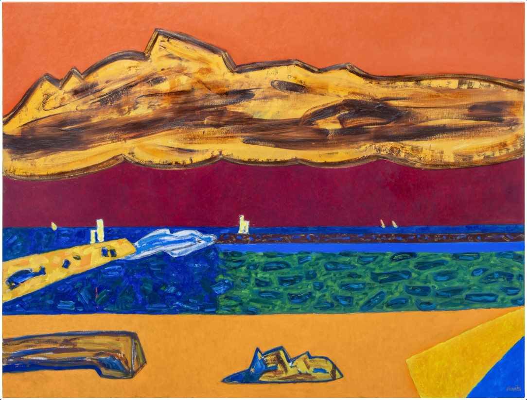 Vincent Bioulès, Le Grand soir, Huile sur toile, 150 x 200 cm, 2026 © Pierre Schwartz