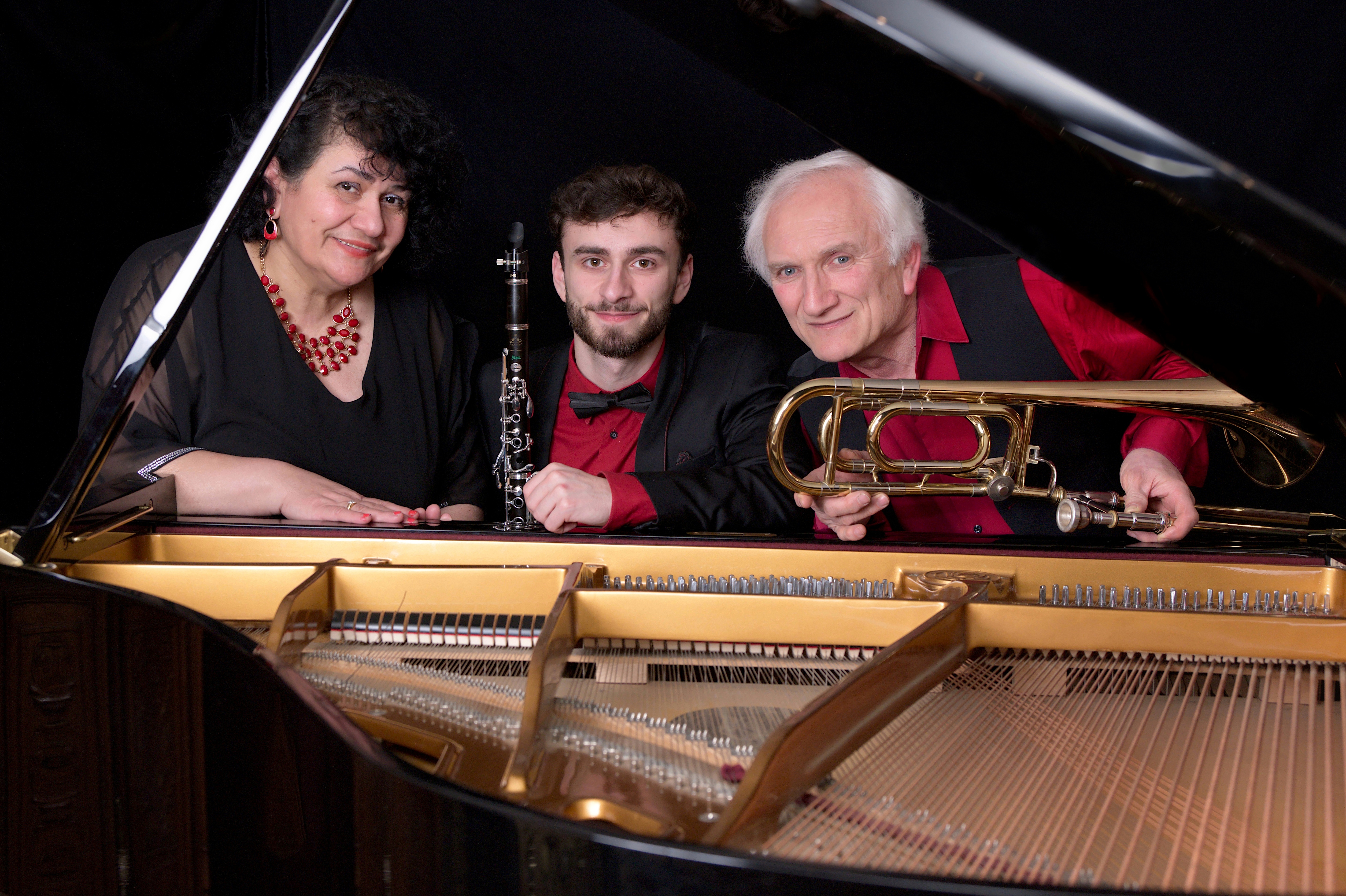 Vent d’Est en Trio- Marina Ksovreli, piano; Georges-Lucas Ilouridzé, clarinette; Avtandil Ilouridzé, trombone