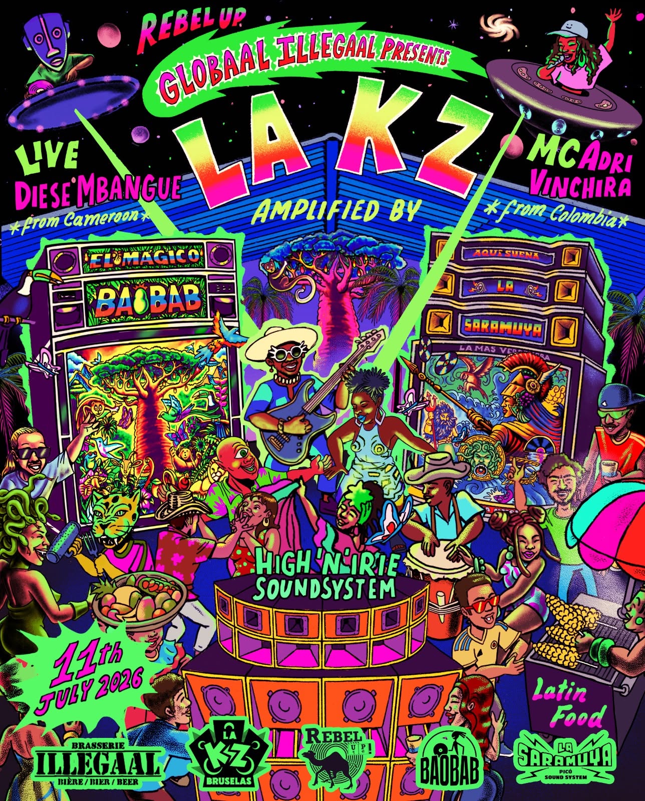 GLOBAAL ILLEGAAL PRESENTS: LA KZ Colombian Picó soundsystem party w/ concerts, DJ sets &amp; food
