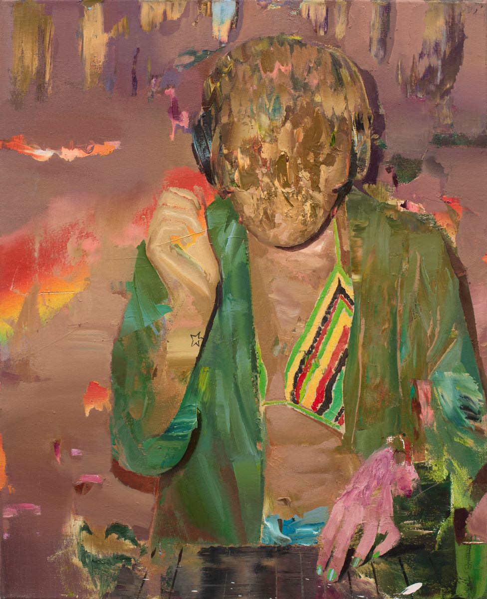 Hamid Yaraghchi, The somber solo VII, 2024, oil on canvas, 62 x 50 cm