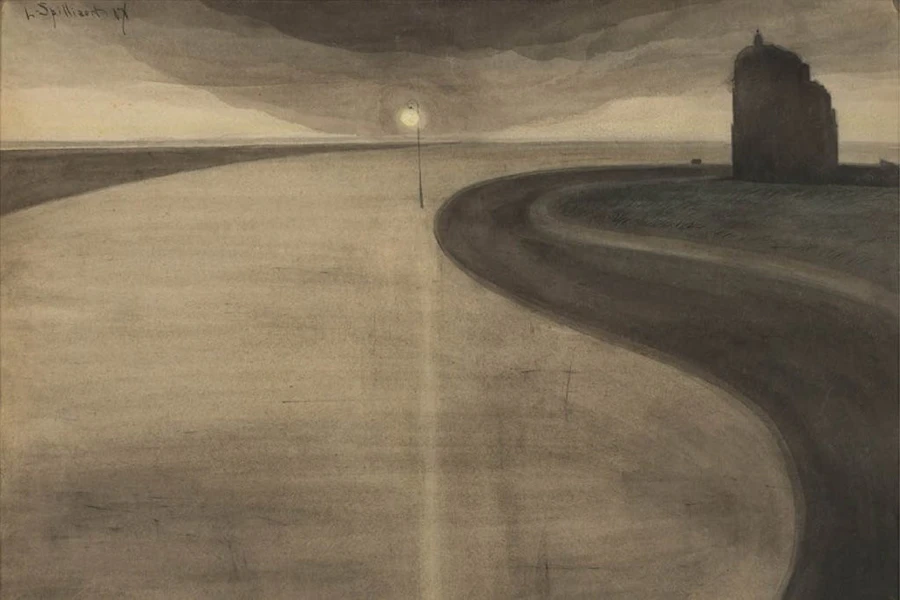 (c) Léon Spilliaert, La digue, 1907, private collection. 