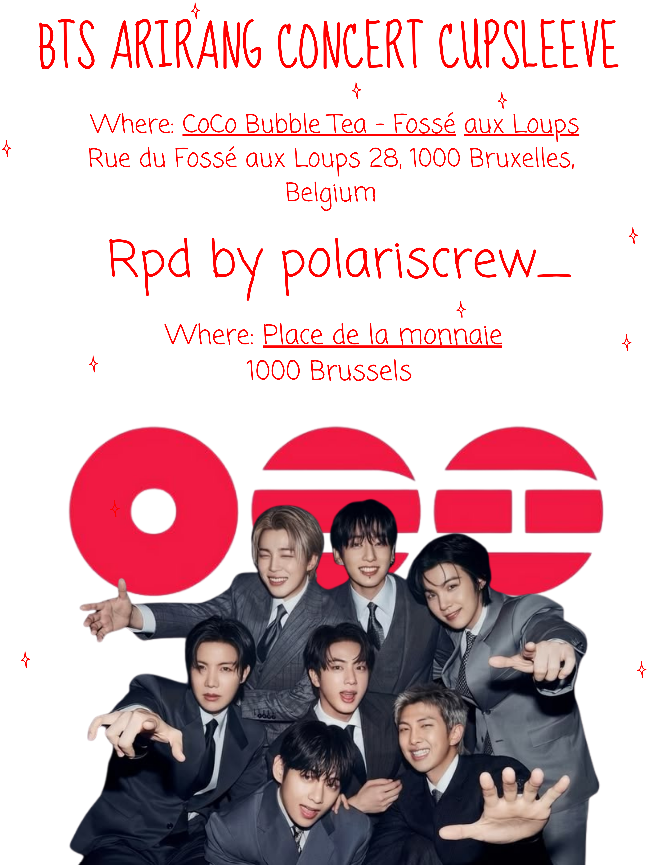 BTS Arirang Concert Cupsleeve