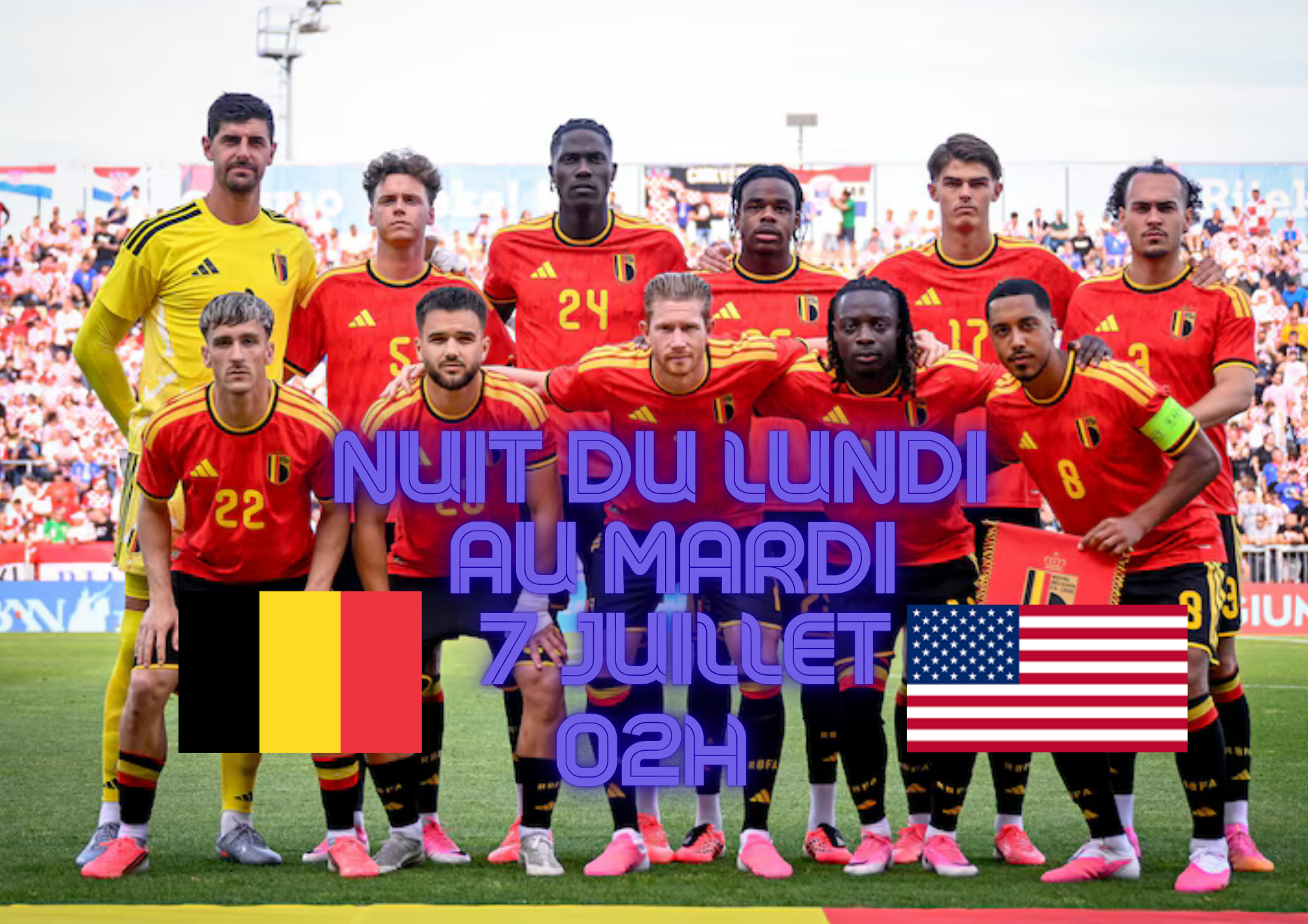 Le CMT soutient les diables rouges face aux USA - 8è de finales coupe du monde