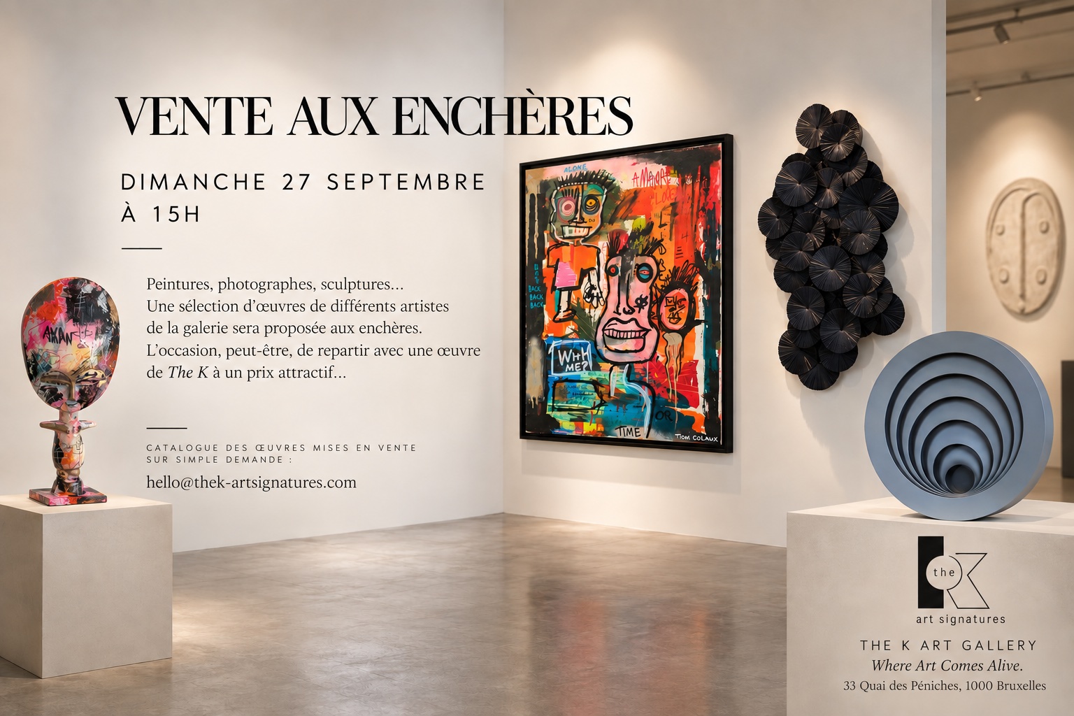 Vente aux enchères d'oeuvres d'art contemporain