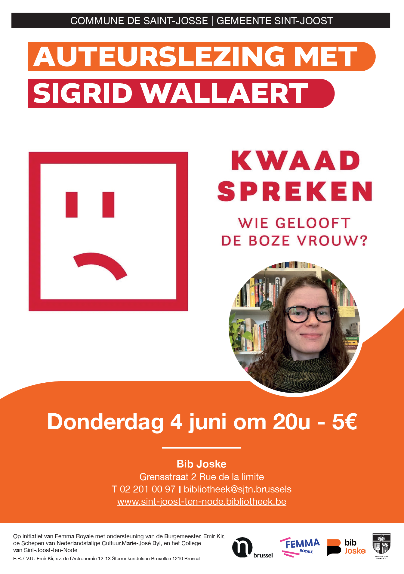 Speaking evil: who believes the angry woman? Author reading with Sigrid Wallaert