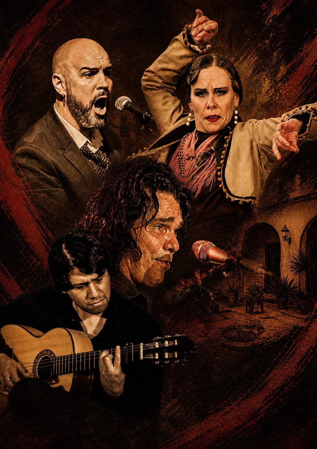 Flamenco Tablao! Elena La Grulla, Patricio Grande Jose El Titi, Juan Torres — Art Base