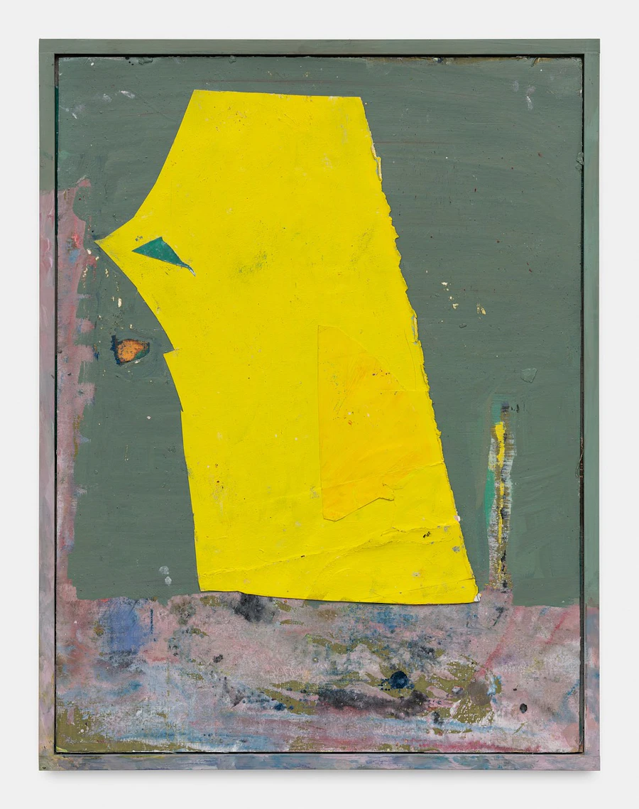Carole Vanderlinden Triangolo Verde, 2023 Oil on prepared paper 42 x 32 cm
