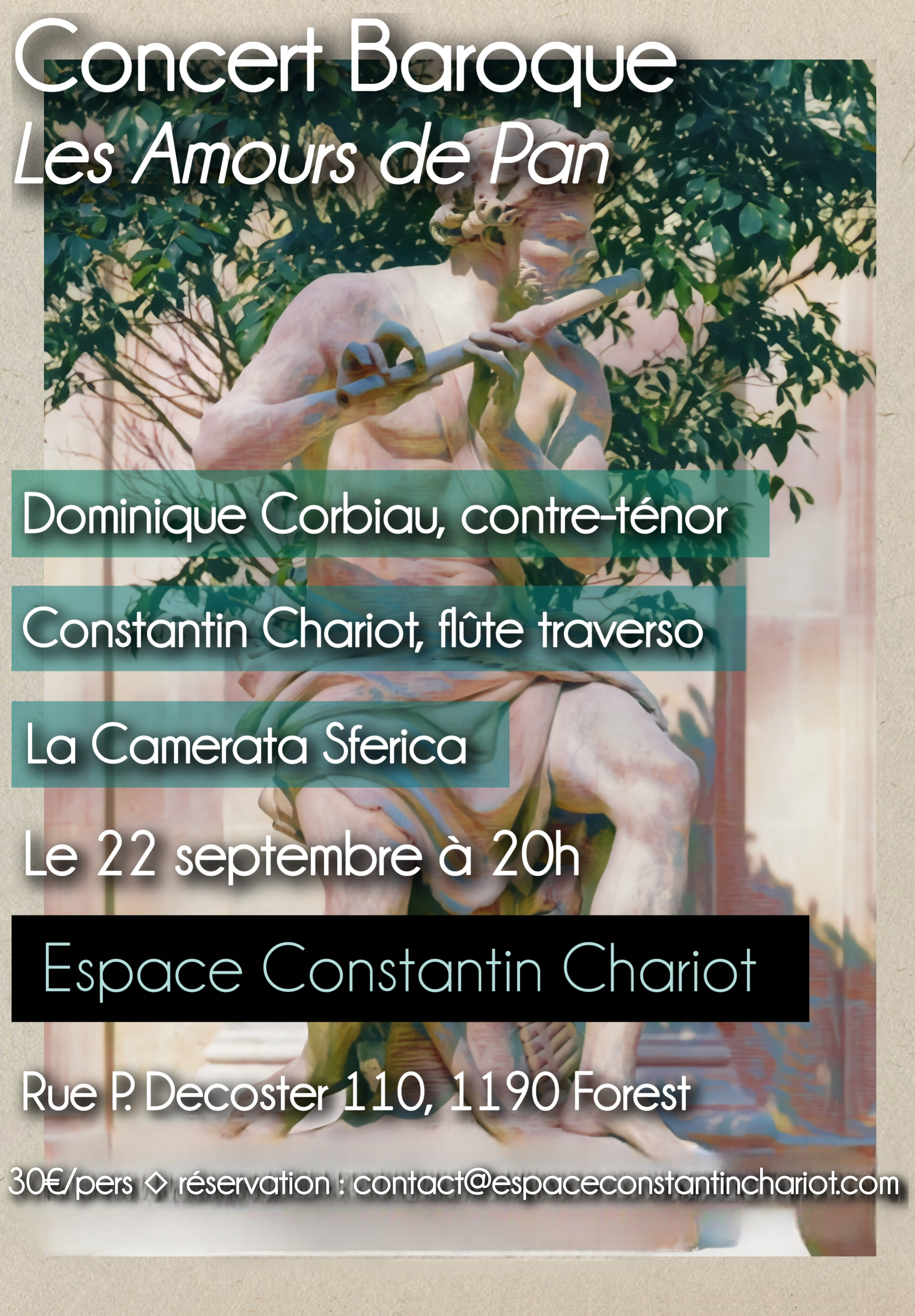 Concert Baroque &quot;Les Amours de Pan &#039;