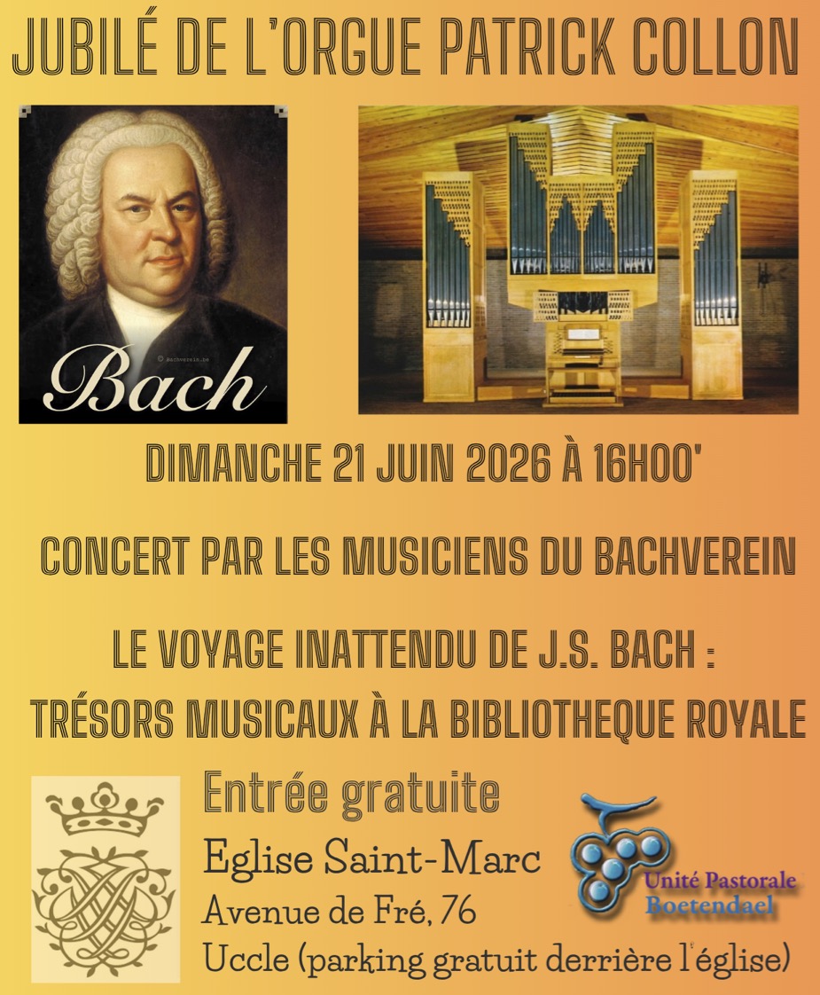 Organ jubilee Patrick Collon with the BachVerein.be