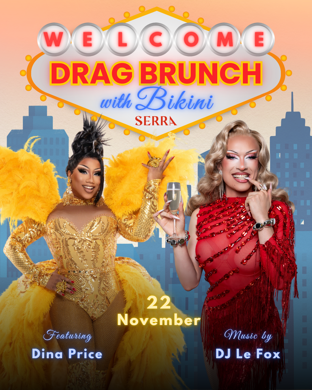 Drag Brunch au SERRA Brussels avec Bikini & Dina Price