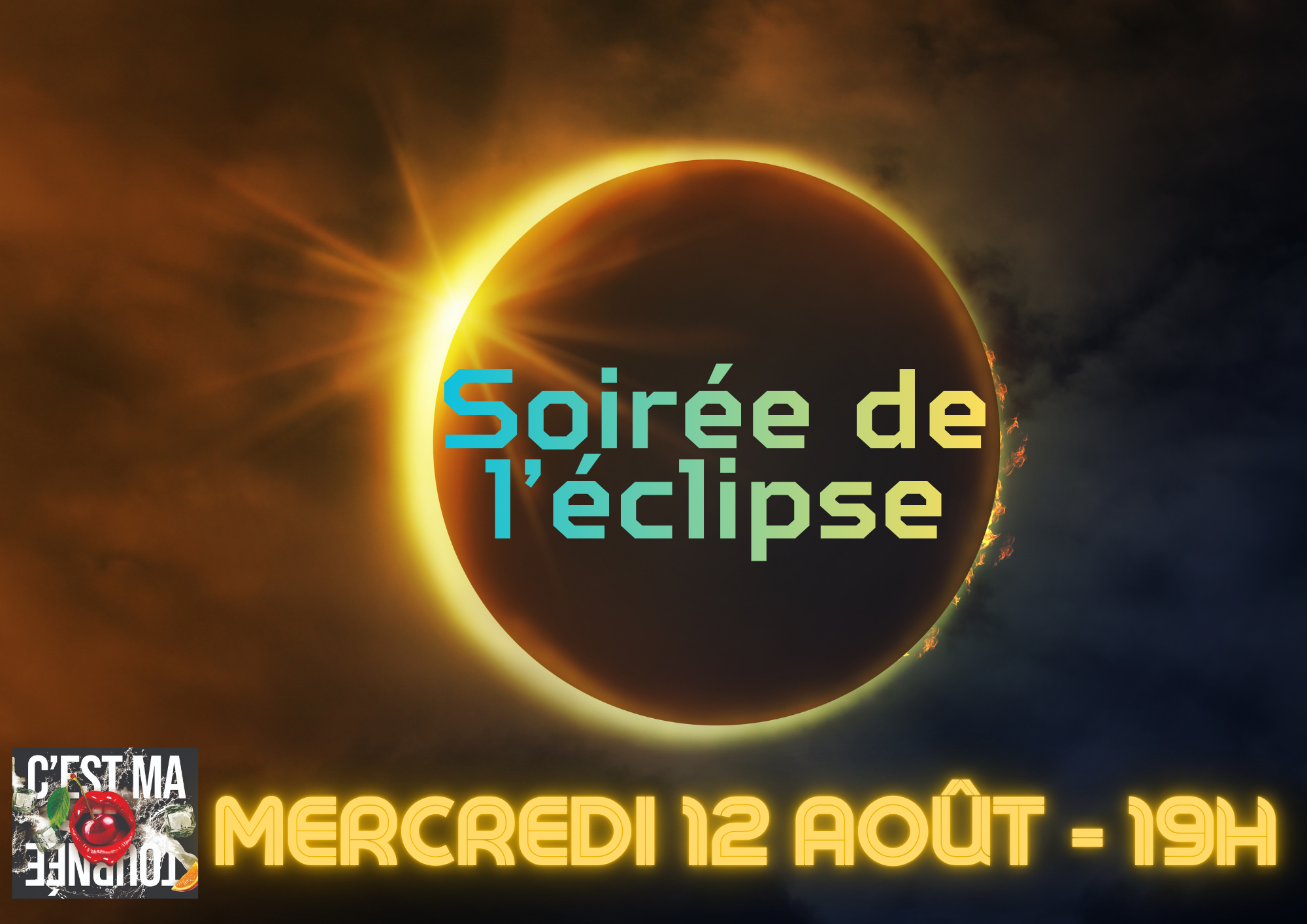 Vivez l'éclipse de soleil au bar "C'est ma tournée"