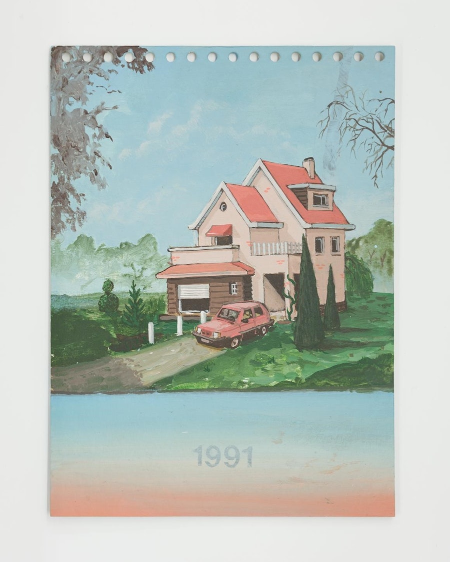 Een zweem van nostalgie", 2019, oil on paper, 23 x 27 cm